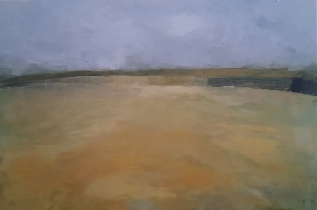 Mezőhatár, olaj, vászon 69x90 cm 2002