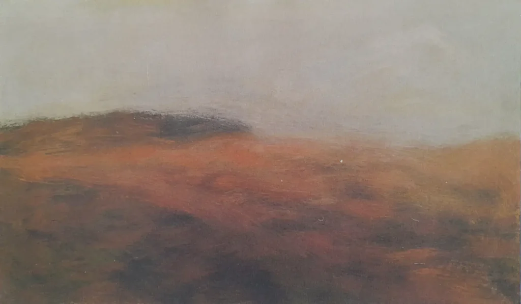 10. Ég és föld, olaj, vászon 25x41 cm 2002