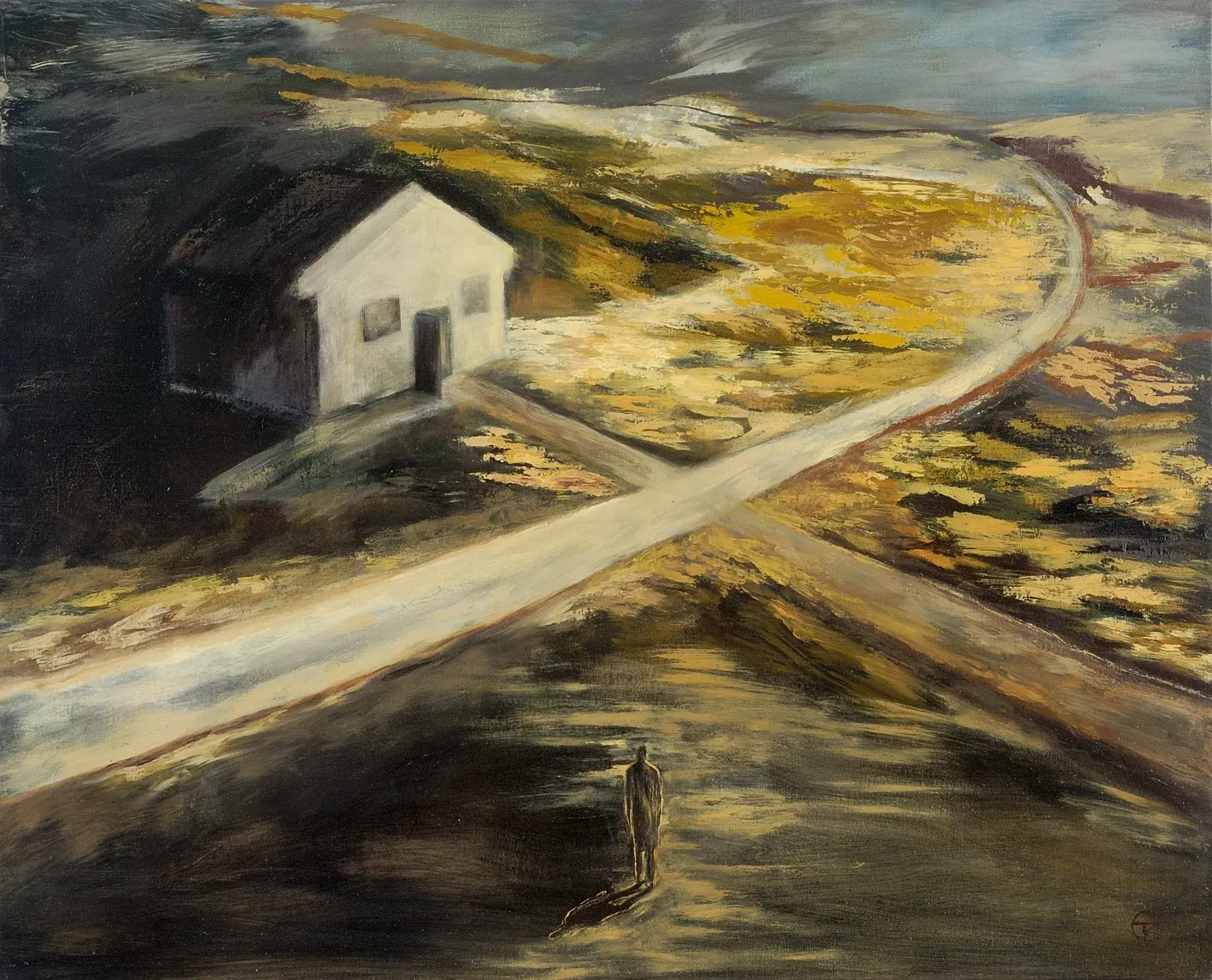 Hazafelé, o.v. 85x105 cm 2004