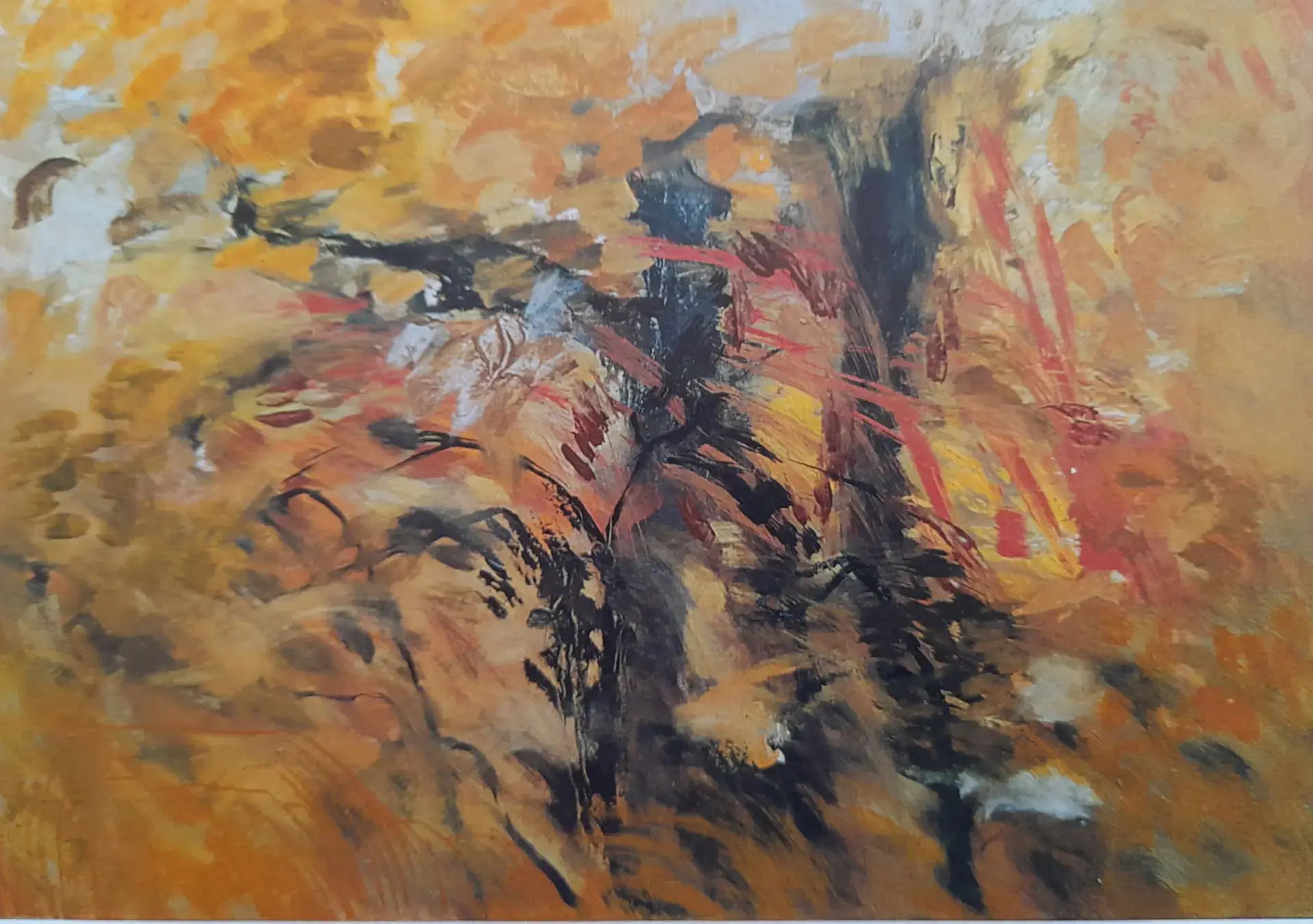 Lángolás, olaj, vászon 70x100 cm 2001