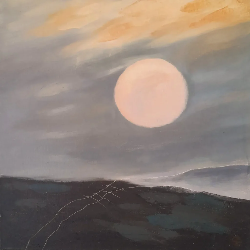 25. Tájtörés, olaj, vászon 60x60 cm 2020