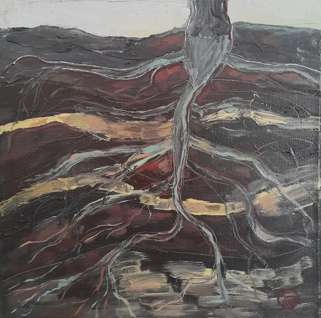 Gyökér, o.v. 40x40cm 2023