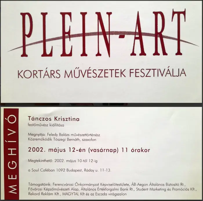 Plein Art 2002 Meghívó